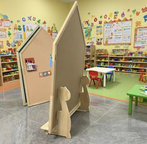 <span class=keywords><strong>Pizarra</strong></span> Magnética de Madera para Niños |   <span class=keywords><strong>Pizarra</strong></span> de dibujo con forma de casa |   Juguete de Escritura y Dibujo para Preescolar - Product Image 4