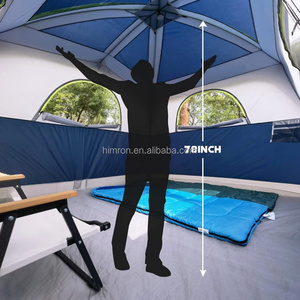 Tente de <span class=keywords><strong>camping</strong></span> familiale double couche, imperméable et coupe-vent, facile à monter, avec 1 porte en maille, 5 grandes fenêtres en maille, pour 6 personnes, vente en gros - Product Image 5
