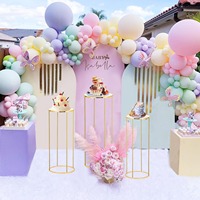 Support à fleurs de mariage en métal de luxe, table à gâteau avec centre de table en fleurs séchées, anneaux de serviette pour décorations de fête, fabriqué en Chine