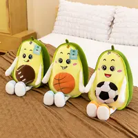 ילדים חדשים שינה רך כרית חמוד ספורט Cartoon פירות ממולא בובת אבוקדו בפלאש צעצוע