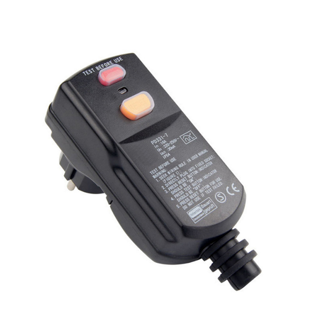 IP54 Safety RCD Adaptor Garden Power Tools Bathroom Household Appliance 110V 230V 16A Leakage Protector