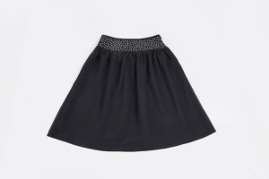 Falda Vintage Elegante de Gasa con Corte en A, Cintura con Pedrería, Estampado Digital, Transpirable, Diseño Natural para Verano - Product Image 2