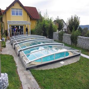 Nuevo Techo Retráctil para Piscinas Elevadas, Cubiertas para Jacuzzis, Domo Geodésico Redondo para Jardín, Cubiertas para Piscinas Exteriores - Product Image 2