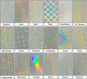 Biểu Tượng Tùy Chỉnh Hình Dạng Lạnh Cán Phim Trong Suốt Holographic Lạnh Cán Phim Sheets Rolls - Product Image 6