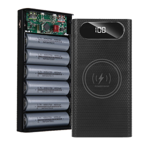 Paquete de 6 Cajas para Batería Externa Power Bank 21700, Entrada USB Tipo <span class=keywords><strong>C</strong></span>, Carga Rápida de 22.5W, Carga Inalámbrica de 15W, Pantalla LED, Soldadura Desmontable - Product Image 1