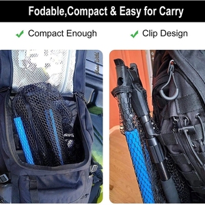 Rete <span class=keywords><strong>da</strong></span> <span class=keywords><strong>pesca</strong></span> galleggiante telescopica pieghevole <span class=keywords><strong>da</strong></span> <span class=keywords><strong>pesca</strong></span> a mosca telescopica pieghevole in lega di alluminio rivestita in gomma - Product Image 4