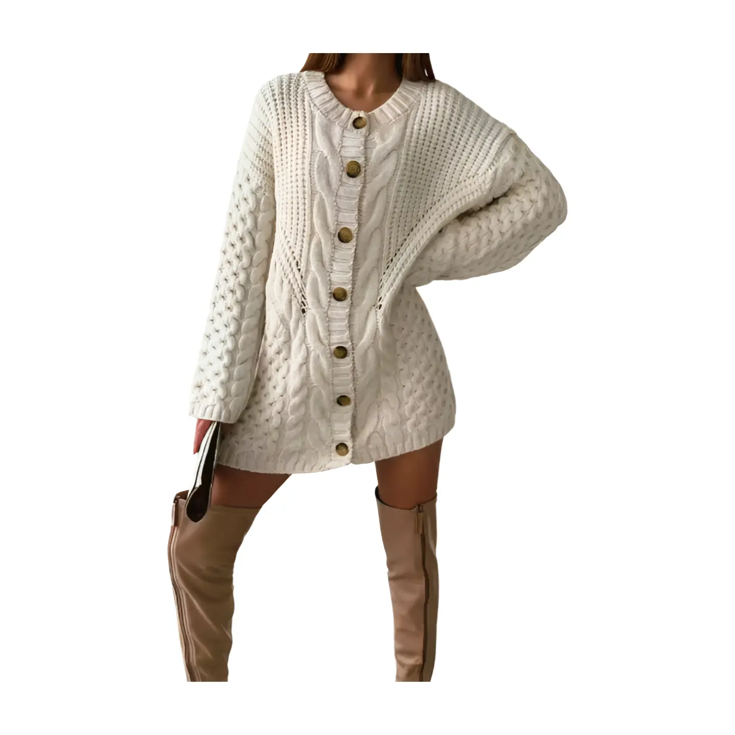 Customs Colors Anti Shrink Best Handmade Sweaters Lazy 7 Gg Hand Knitted Sweater Women Cardigan Single Breasted Cardigans