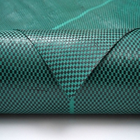 Fournisseur de tissu anti-mauvaises herbes tissé 0,9x200m 90gsm Noir Vert Rouleau de toile de paillage pour jardin en vrac