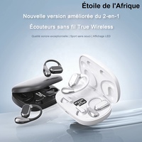 Écouteurs sans fil TWS Q25 les plus vendus en Afrique pour couples, stéréo, avec crochet d'oreille et semi intra-auriculaires, avec affichage intelligent de la batterie