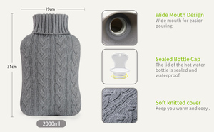 <span class=keywords><strong>Bolsa</strong></span> <span class=keywords><strong>de</strong></span> <span class=keywords><strong>Agua</strong></span> <span class=keywords><strong>Caliente</strong></span> al por Mayor con Funda Tejida <span class=keywords><strong>para</strong></span> Compresas <span class=keywords><strong>de</strong></span> Invierno, Alivio del Dolor, Cintura, Espalda, Cuello, Hombros - Product Image 4