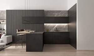 Appartement moderne qualité garde-manger cuisine salon bois marbre <span class=keywords><strong>banc</strong></span> <span class=keywords><strong>TV</strong></span> haut lumières accessoires meubles armoires ensemble design - Product Image 2