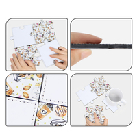 Sous-verre personnalisable en cuir PU pour sublimation, résistant à la chaleur et imperméable, avec logo imprimable DIY