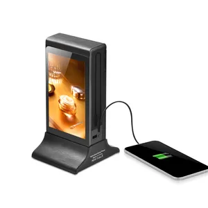 FYD-835G новая версия USB вручную загружает 7-дюймовую рекламную настольную меню для ресторана Power Bank зарядная станция