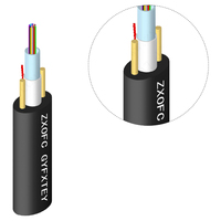 Cable de Fibra Óptica Plano GYFXTBY Monomodo de 12 Hilos para Exteriores, No Metálico, FRP, 2km de Longitud, Cubierta LSZH, Bobina de Madera, Telecomunicaciones