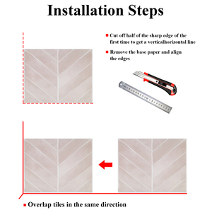 Nhà Máy Outlet tự dính Chevron 3D Vinyl gạch hồng <span class=keywords><strong>backsplash</strong></span> vỏ và dính tường gạch cho phòng tắm phòng khách nhà bếp - Product Image 3