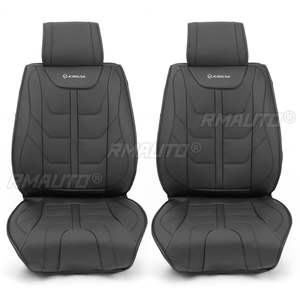 2 housses de siège de voiture universelles en cuir PU, housses de siège automobile, protège-sièges pour la plupart des voitures, luxe - Product Image 2