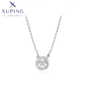 A00919805 Xuping 보석 아름다운 보석 목걸이 다이아몬드 체인 발렌타인 데이 선물 여성 목걸이