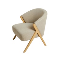 Chaise en bois nordique moderne, chaise d'appoint pour salon, mobilier de salon, design d'hôtel, chaises de canapé en bois et velours laine d'agneau
