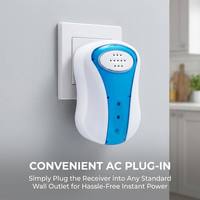 LUCKARM A008 Sonnette sans fil moderne à 32 mélodies pour usage domestique, portée 100 m, télécommande, alimentation secteur, numérique, filaire, pour appartements