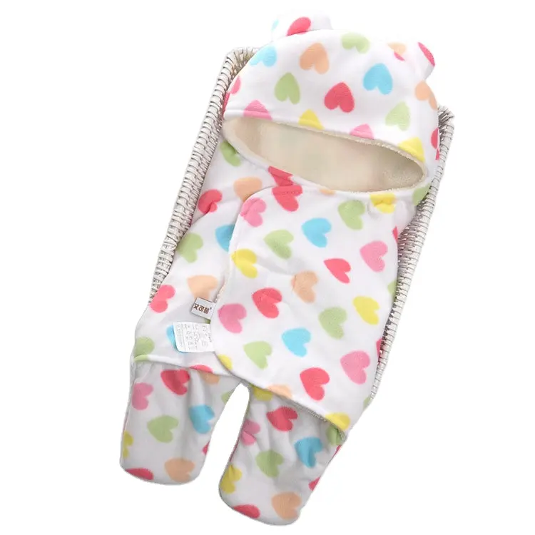 2022 Best seller baby double cashmere baby fleece sleeping bags coperta in pile neonato