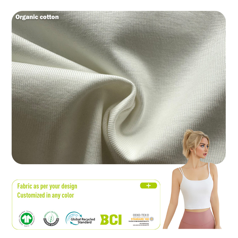 Bamboo Spandex Single Jersey Fabric with
