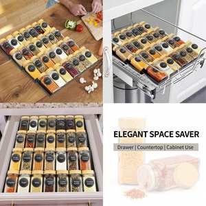 Heavy-Duty 4-Layer Steel Spice Drawer Organizer Seasoning Rack Tray <b>for</b> <b>Kitchen</b> <b>Storage</b> <b>for</b> Multilevel Organization - Product Image 2