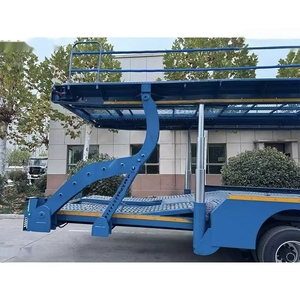 Semi-remorque <span class=keywords><strong>porte</strong></span>-voitures à double étage de qualité supérieure, 2 essieux, levage hydraulique, pour le transport de 6 à 8 voitures - Product Image 4