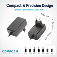Adaptateur secteur 12V 3A 36W certifié CE GS EMC, niveau VI d'efficacité énergétique, alimentation à découpage AC/DC, prise EU pour appareils de maison et de bureau