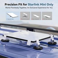 Support magnétique robuste Starlink Mini pour toit de voiture, camping-car, camion, bateau – Installation sécurisée sans perçage en ABS et caoutchouc