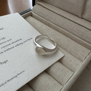 S925 Sterling Silver Korean Niche Matte <b>Sandblasted</b> Ring Trendy Korean Blogger Style Minimalist Wholesale - Product Image 4