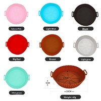 Tapis en silicone pour friteuse à air 60g, pliable, pour cuisson et four à micro-ondes, qualité alimentaire, résistant à l'huile et aux hautes températures HSM-KP7
