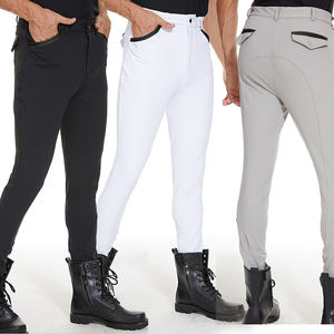 مخصص جودة عالية بيضاء الرجال ركوب الخيل ليغنغ Equitacion المؤخرات تنفس أربعة اتجاه تمتد الرجال ملابس الفروسية - Product Image 5