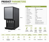 Distributeur de boissons gazeuses commercial OEM à 4 têtes, machine à soda multi-saveurs pour les magasins de proximité et les snack-bars