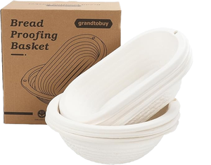 Panier de levage en rotin écologique Boyuanxin pour la fermentation du levain, kit professionnel pour la fabrication artisanale du pain - Product Image 1