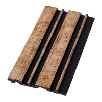 Panneau mural en PS à texture premium, imitation bois coréen, lames de charbon, panneau mural cannelé en polystyrène pour intérieur, lambris 3D pour chambre et plafond
