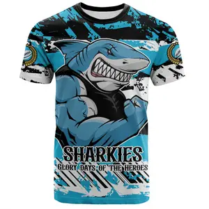 개성 스타일 Cronulla 서덜랜드 상어 여성용 티셔츠 드롭 배송 사용자 정의 테마 송 영감을 플러스 사이즈 남성 셔츠