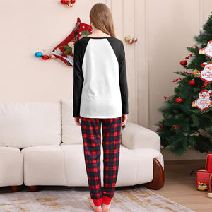 Vente en gros Pyjama <span class=keywords><strong>de</strong></span> Noël assorti pour la famille Elk Renne Haut en coton Pantalon à carreaux rouge Ensembles <span class=keywords><strong>de</strong></span> vêtements <span class=keywords><strong>de</strong></span> nuit <span class=keywords><strong>de</strong></span> Noël - Product Image 3