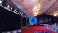 Vente flash : Rideau lumineux LED matriciel 10FT*20FT blanc chaud, bleu, RVB, pour mariage, tissu de fond, plafond, éclairage de scène, contrôle DMX
