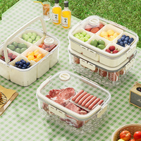 Boîte à lunch en plastique de qualité alimentaire XinHang avec plateau compartimenté pour collations, boîte de rangement pour fruits, boîte de conservation pour réfrigérateur, cuisine et extérieur