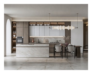 Mobili da <span class=keywords><strong>cucina</strong></span> di ingegneria intelligente di fabbrica di lusso personalizzati progetta armadi da <span class=keywords><strong>cucina</strong></span> per soggiorno - Product Image 3