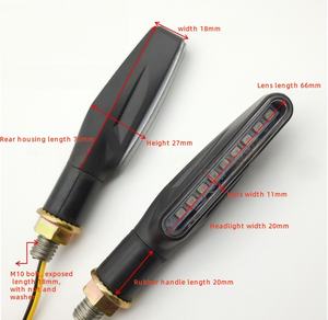 Accessoires pour motos, clignotant pour vélo électrique, clignotant séquentiel 9 LED pour moto tout-terrain, lumière LED progressive - Product Image 6