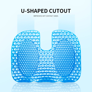Blue Honeycomb Gel Seat Cushion Product Double Cellular Design Cooling Car Drivers Office Chair Air Gel Seat Breathable Cushion - Product Image 3
