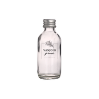 Vente en gros de petites bouteilles rondes vides pour l'emballage d'huile, 2 oz 60 ml, bouteilles en verre pour jus de gingembre avec couvercles