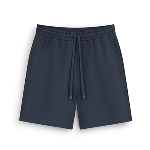 Minimalist Solid Cotton Knit Mens Shorts No Logo Clean Finish <b>Neutral</b> Tones Custom Embroidery Or <b>Print</b> Ready Private Label - Product Image 1