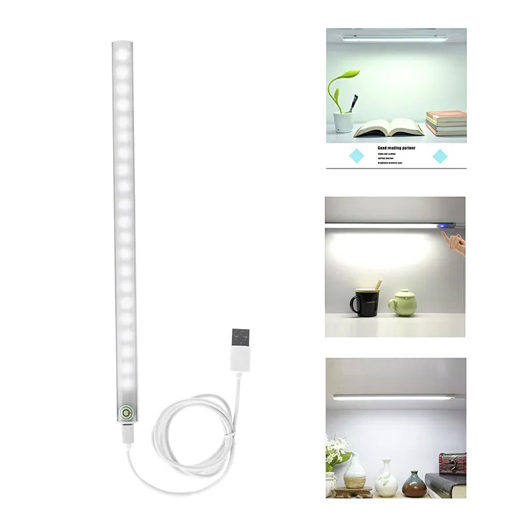 LED Under Cabinet Kitchen Closet Light Lamp 5v USB Cable LED Strip Bar Lamp Mirror Study Desk Lights desktop Wall Lighting