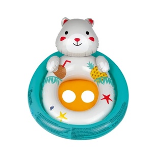 PVC <b>Inflatable</b> Bear Oval <b>Float</b> with Diaper Animals with Backrest 71*56*36 CM for Children Swimming Pool Fun - Product Image 2
