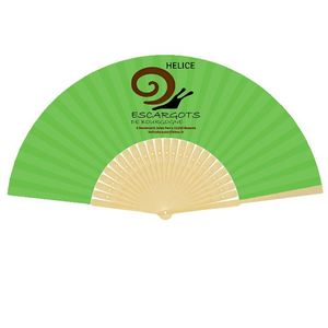 พัดพับทำจากผ้ากระดาษไม้ไผ่พิมพ์ลายตามสั่งเพื่อการส่งเสริมการขาย - Product Image 4