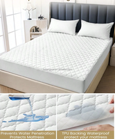 Protège-Matelas Imperméable Matelassé Respirant Ajusté avec Endos en TPU pour Usage Domestique et Hôtelier