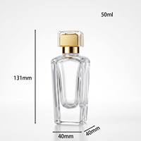 Flacon de parfum de luxe en verre de 50 ml avec boîte cadeau haut de gamme personnalisée, flacon vide pour emballage de parfum irrégulier
