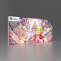 Boîte à lumière LED portable en tissu SEG avec cadre en aluminium rectangulaire, sans outil, pour stand d'exposition publicitaire